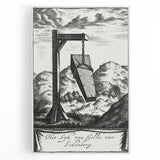 Gothic Wall Art | Hanging Coffin Illustration | Dark Decor Style