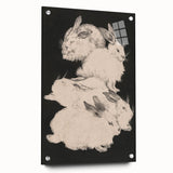 Gothic Wall Art | Surreal Rabbit Illustration | Dark Decor Style