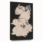 Gothic Wall Art | Surreal Rabbit Illustration | Dark Decor Style