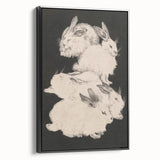 Gothic Wall Art | Surreal Rabbit Illustration | Dark Decor Style