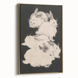 Gothic Wall Art | Surreal Rabbit Illustration | Dark Decor Style