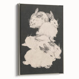 Gothic Wall Art | Surreal Rabbit Illustration | Dark Decor Style
