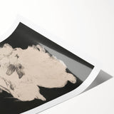 Gothic Wall Art | Surreal Rabbit Illustration | Dark Decor Style