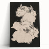 Gothic Wall Art | Surreal Rabbit Illustration | Dark Decor Style