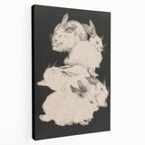 Gothic Wall Art | Surreal Rabbit Illustration | Dark Decor Style