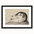 Memento Mori Gothic Art - Vintage Skeleton and Woman Gothic Print