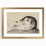 Memento Mori Gothic Art - Vintage Skeleton and Woman Gothic Print