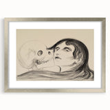 Memento Mori Gothic Art - Vintage Skeleton and Woman Gothic Print