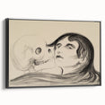 Memento Mori Gothic Art - Vintage Skeleton and Woman Gothic Print