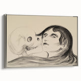 Memento Mori Gothic Art - Vintage Skeleton and Woman Gothic Print