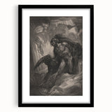 Dark Gothic Mythology Art - Vintage Fallen Angel Gothic Wall Print