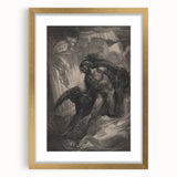 Dark Gothic Mythology Art - Vintage Fallen Angel Gothic Wall Print