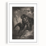 Dark Gothic Mythology Art - Vintage Fallen Angel Gothic Wall Print