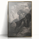 Dark Gothic Mythology Art - Vintage Fallen Angel Gothic Wall Print
