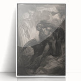 Dark Gothic Mythology Art - Vintage Fallen Angel Gothic Wall Print