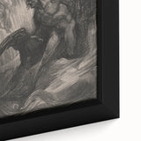 Dark Gothic Mythology Art - Vintage Fallen Angel Gothic Wall Print