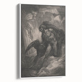 Dark Gothic Mythology Art - Vintage Fallen Angel Gothic Wall Print