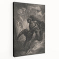 Dark Gothic Mythology Art - Vintage Fallen Angel Gothic Wall Print