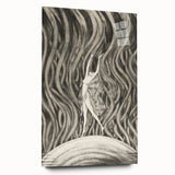 Vintage Gothic Canvas – Elegant Female Silhouette Gothic Wall Art