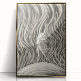 Vintage Gothic Canvas – Elegant Female Silhouette Gothic Wall Art