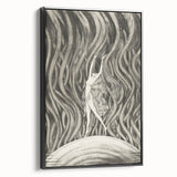 Vintage Gothic Canvas – Elegant Female Silhouette Gothic Wall Art