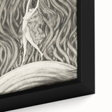 Vintage Gothic Canvas – Elegant Female Silhouette Gothic Wall Art