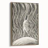 Vintage Gothic Canvas – Elegant Female Silhouette Gothic Wall Art