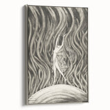 Vintage Gothic Canvas – Elegant Female Silhouette Gothic Wall Art