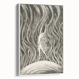 Vintage Gothic Canvas – Elegant Female Silhouette Gothic Wall Art