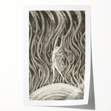 Vintage Gothic Canvas – Elegant Female Silhouette Gothic Wall Art