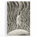 Vintage Gothic Canvas – Elegant Female Silhouette Gothic Wall Art