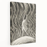 Vintage Gothic Canvas – Elegant Female Silhouette Gothic Wall Art