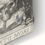 Medieval Memento Mori Gothic Canvas – Vintage Skull Gothic Wall Art