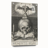 Medieval Memento Mori Gothic Canvas – Vintage Skull Gothic Wall Art