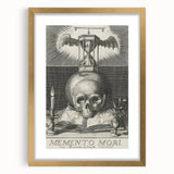 Medieval Memento Mori Gothic Canvas – Vintage Skull Gothic Wall Art