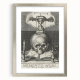 Medieval Memento Mori Gothic Canvas – Vintage Skull Gothic Wall Art