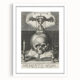 Medieval Memento Mori Gothic Canvas – Vintage Skull Gothic Wall Art