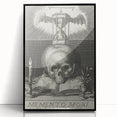 Medieval Memento Mori Gothic Canvas – Vintage Skull Gothic Wall Art