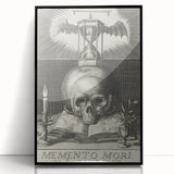 Medieval Memento Mori Gothic Canvas – Vintage Skull Gothic Wall Art