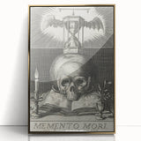 Medieval Memento Mori Gothic Canvas – Vintage Skull Gothic Wall Art
