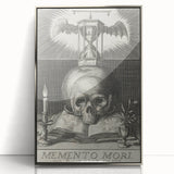 Medieval Memento Mori Gothic Canvas – Vintage Skull Gothic Wall Art