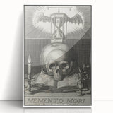 Medieval Memento Mori Gothic Canvas – Vintage Skull Gothic Wall Art