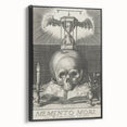 Medieval Memento Mori Gothic Canvas – Vintage Skull Gothic Wall Art