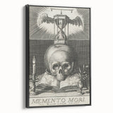 Medieval Memento Mori Gothic Canvas – Vintage Skull Gothic Wall Art