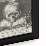 Medieval Memento Mori Gothic Canvas – Vintage Skull Gothic Wall Art