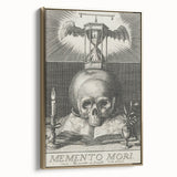 Medieval Memento Mori Gothic Canvas – Vintage Skull Gothic Wall Art