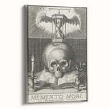 Medieval Memento Mori Gothic Canvas – Vintage Skull Gothic Wall Art