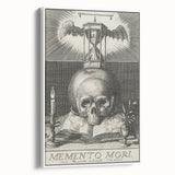 Medieval Memento Mori Gothic Canvas – Vintage Skull Gothic Wall Art