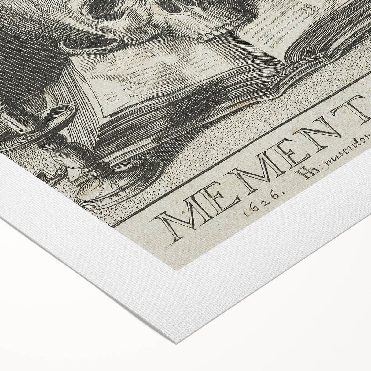 Medieval Memento Mori Gothic Canvas – Vintage Skull Gothic Wall Art
