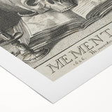 Medieval Memento Mori Gothic Canvas – Vintage Skull Gothic Wall Art